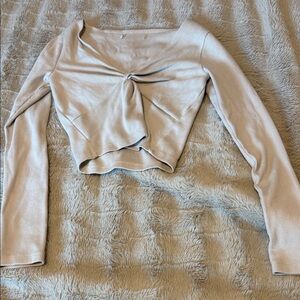 Chic Cream Long Sleeve Women's Blouse